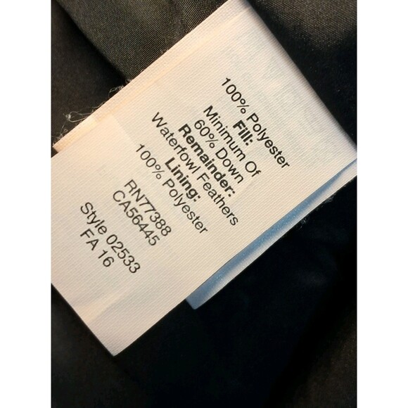 J.Crew Down Filled Vest Black Tan Herringbone 2 Way Zip Snap Pockets Size L Vest - Picture 9 of 10